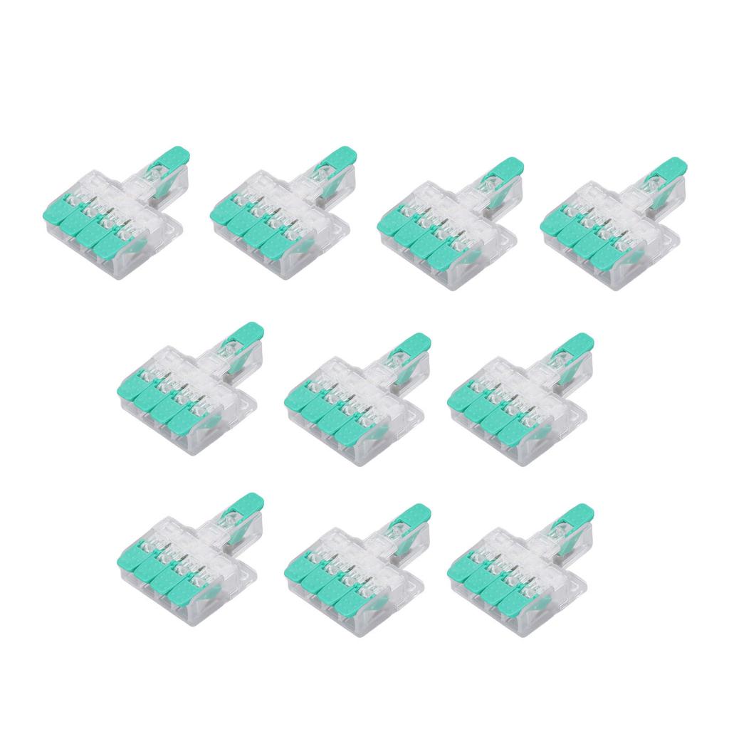 10 шт. комплект рычажных соединителей проводов от 1 до 4, быстроразъемный соединитель кабеля, клеммная колодка для проводника