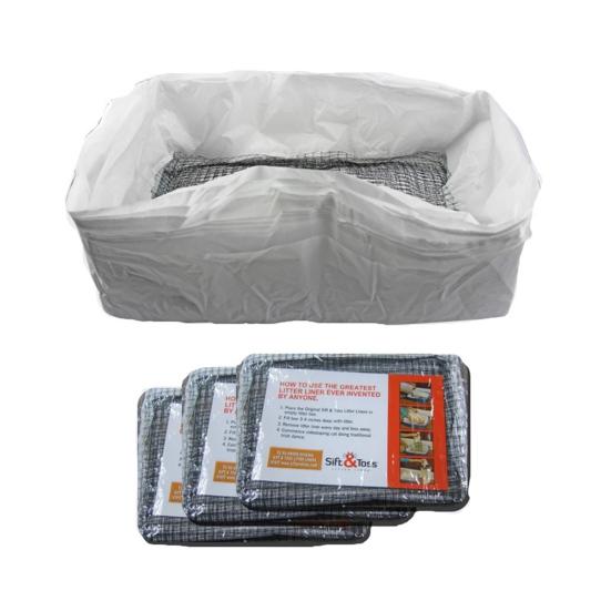 10-Pack Cat Litter Box Liners Reusable Sifting Litter Box Liner Bag for Poop Heavy Duty Pet Litter Sifter Bag