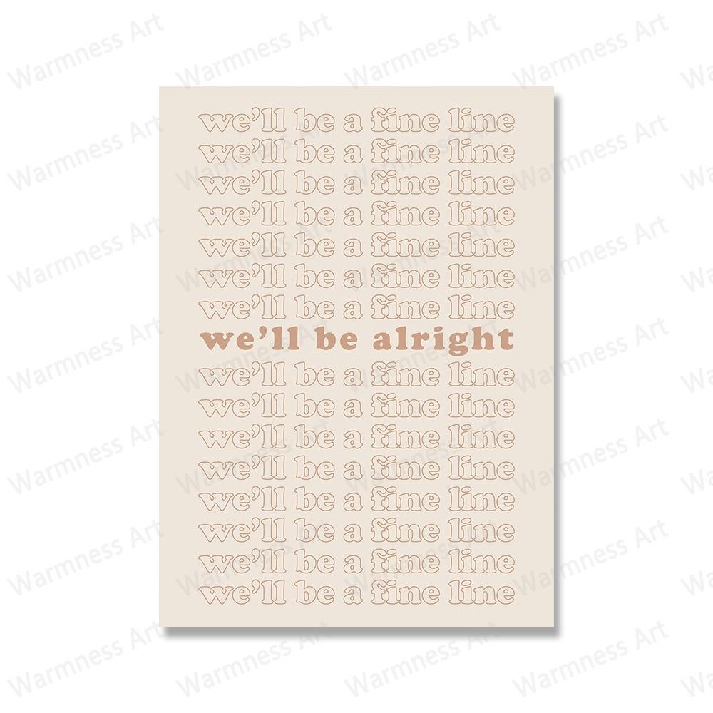 Inspirational Posters Treat People with Kindness Canvas Painting Style Lyrics Friend Gift Prints Nordic Wall Art Pictures Decor