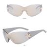 2000'S Rimless Punk Eyewear Y2K Sunglasses for Women Men Sports Sun Glasses Wrap Around Shades