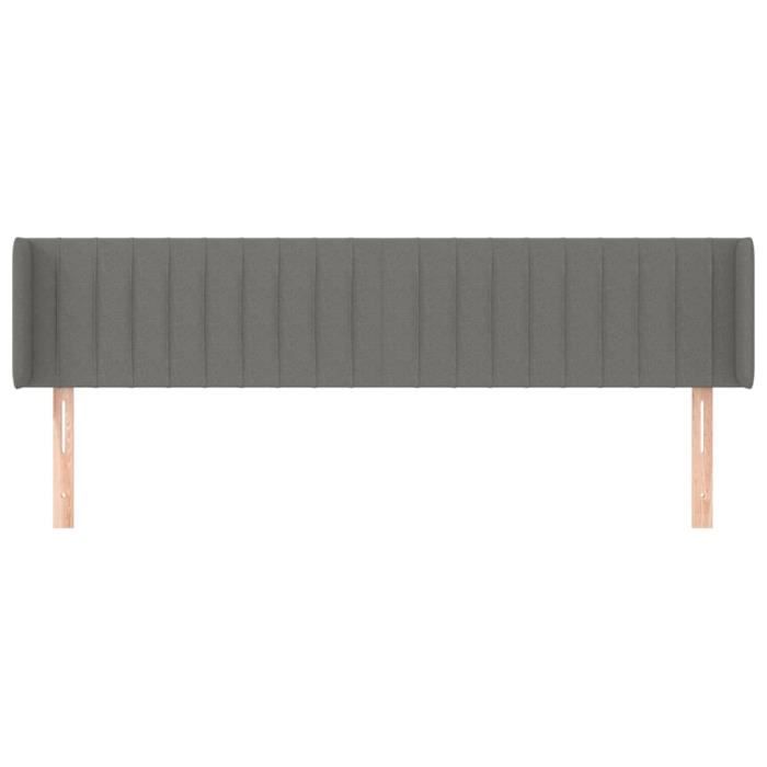 VidaXL Headboard with Ears Dark Grey 163x16x78-88 Cm Fabric3119013