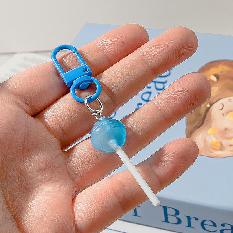 Милый брелок в виде леденца из смолы, мини 3D имитация еды, брелоки для ключей для женщин, девочек, подвеска для сумочки, DIY детские ювелирные изделия, подарки