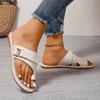 Summer New Large Size Set Toe Casual Fashion Flat Heel Cool Slippers Female