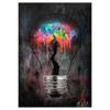 Граффити Арт Лампочка Холст Картины Плакаты и принты Абстрактные Уличные Настенные Картины Куадрос для Украшения Гостиной