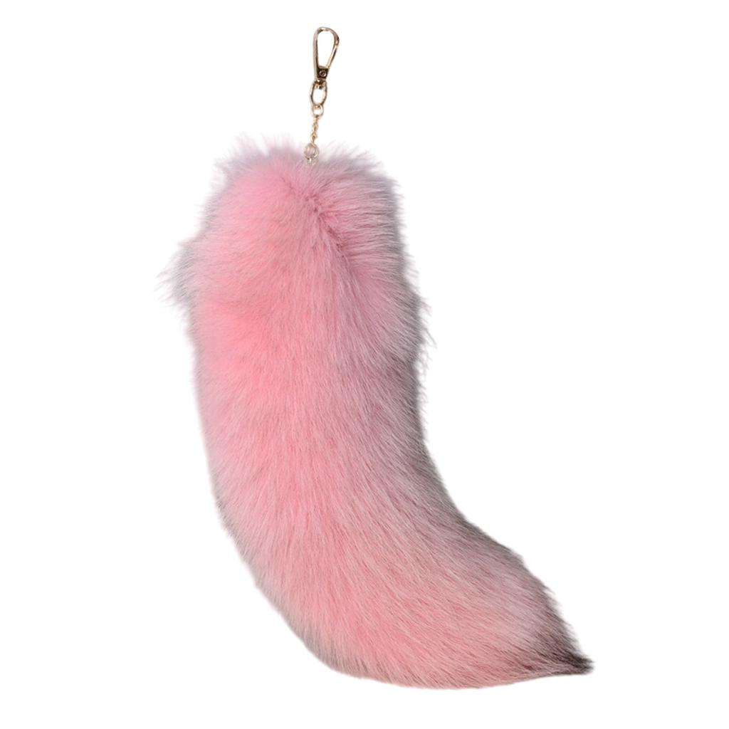 Fluffy Faux Fur Fox Tail Keychain Elegant Keyrings Charm with Foxes Tail Pendant Fashionable Keychain Decorations