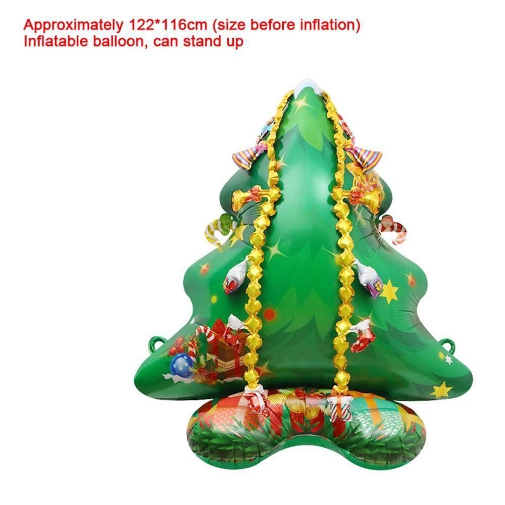 Aluminum Film Christmas Foil Balloon DIY Party Props Christmas Tree Balloon Kids Toy Inflatable Santa Claus Balloons Halloween