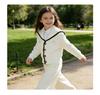 Girls' Spring and Autumn New Sweet Knitted Cardigan Versatile Outerwear Top
