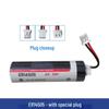 er14250 3.6v battery with special plug (2-pack)