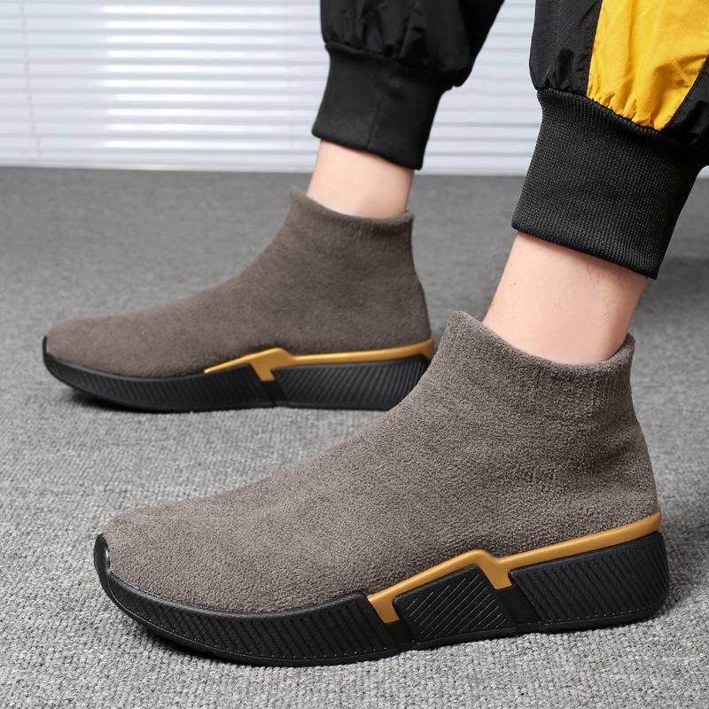 Зимние мужские новые ботинки Теплые с толстым ворсом Снежные ботинки для мужчин Кроссовки Модные мужские ботинки Мужская уличная обувь Плюс большой размер 40-47