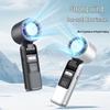 100-Speed Foldable Mini Handheld Fan with Ice Compress, LED, and Neck-Hanging Function