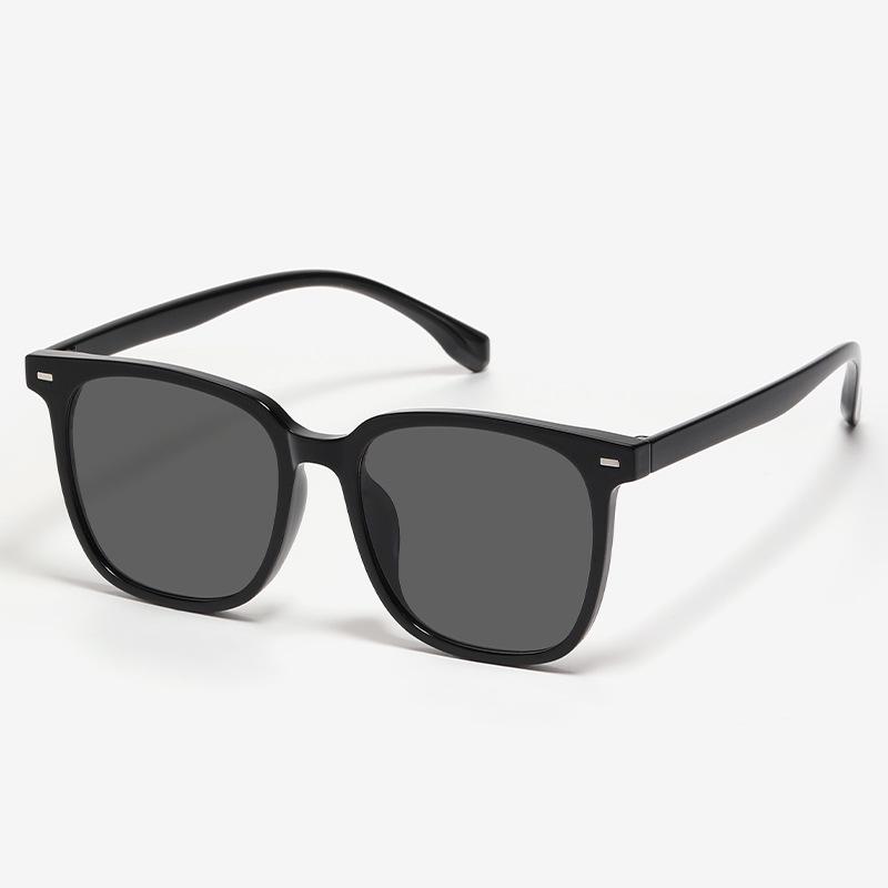 Retro Square Frame Korean Style Gentle Sunglasses for Women, Nylon Polarized Sun Glasses, UV Protection, Face Slimming, Sun Protection Eyewear
