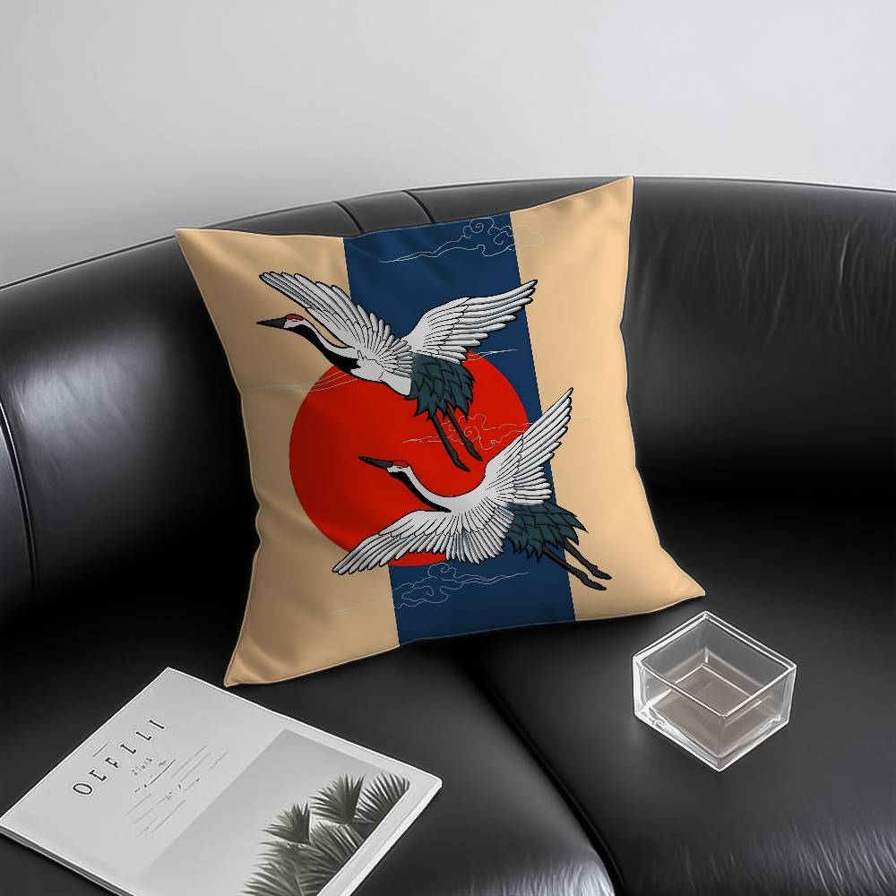 Japanese Ocean Day Pillow Case Anti-dustmite Invisible Zipper Sofa Bed