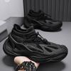 Men's Shoes Summer New Breathable Fly-woven Mesh Trend Elastic Band One Pedal Casual Thick-soled Sports