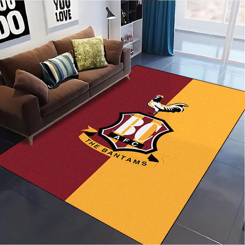 Bradford City AFC Carpet Rug for Living Room Bedroom Home Sofa Decoration,Kids play Non-slip Floor Mat