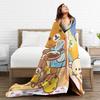 Rilakkumas and Friends Plush Blanket Girls Boys  Flannel Bedding Throws For Living Room Soft Warm Custom DIY Quality Bedspread