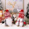 Adorable Christmas Decor Plush Gnome Figurine With Knit Pom Pom Hat For Holiday Cheer