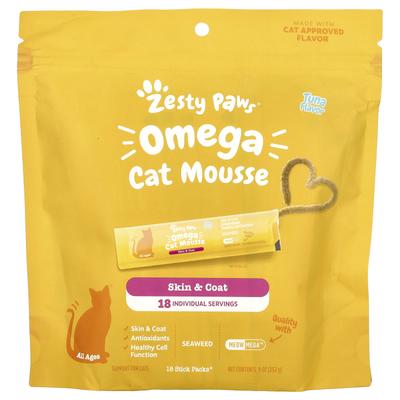 Omega Cat Mousse, для кошек, тунец, 18 пакетиков, 252 г (9 унций)