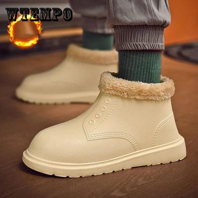 Плюс бархатная теплая обувь, противоскользящие теплые водонепроницаемые резиновые сапоги из ЭВА, автомойка, кухня, бархатная хлопковая обувь, студенческие ботинки