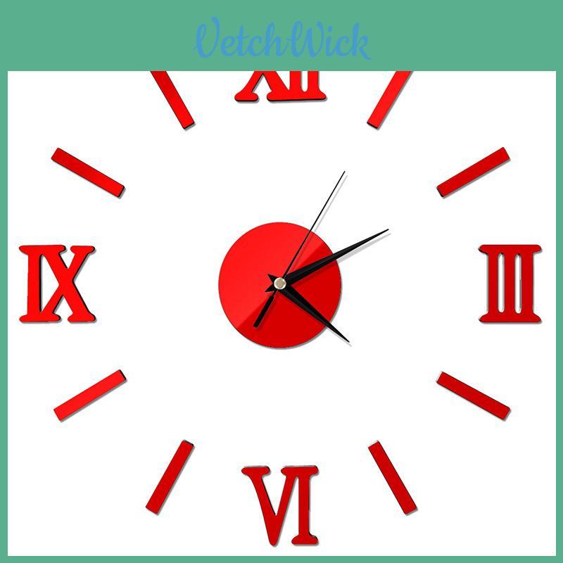 Wall Diy Clock Watch Home Modern Decoration 3d Crystal Mirror Art Decals Sticker