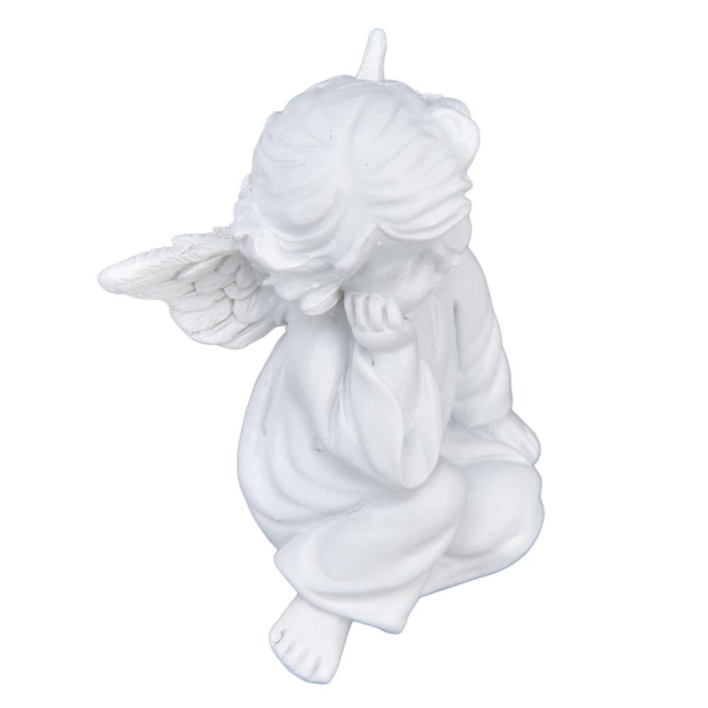 2.17x2.56x1.57in Cherub Figurine Resin European Style Ornament Table & Vanity Decor