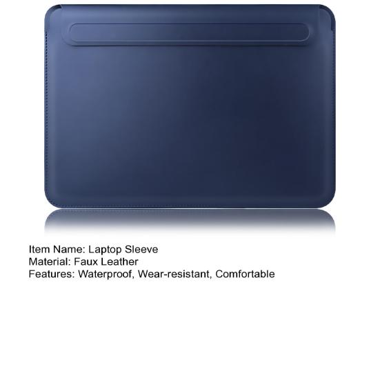 Чехол для ноутбука 16 дюймов, тонкий, на магнитной застежке, однотонный, многофункциональный, универсальный коврик для мыши, водонепроницаемый чехол для ноутбука из искусственной кожи для MacBook