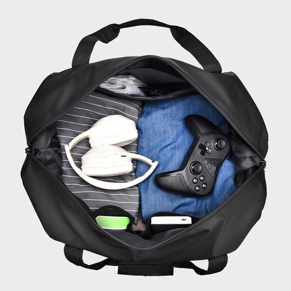 Весенняя новинка, спортивная и фитнес-сумка с разделением на сухую и влажную одежду, классическая черная однотонная дорожная сумка для отдыха на открытом воздухе, мужская короткая деловая сумка-мессенджер большой вместимости