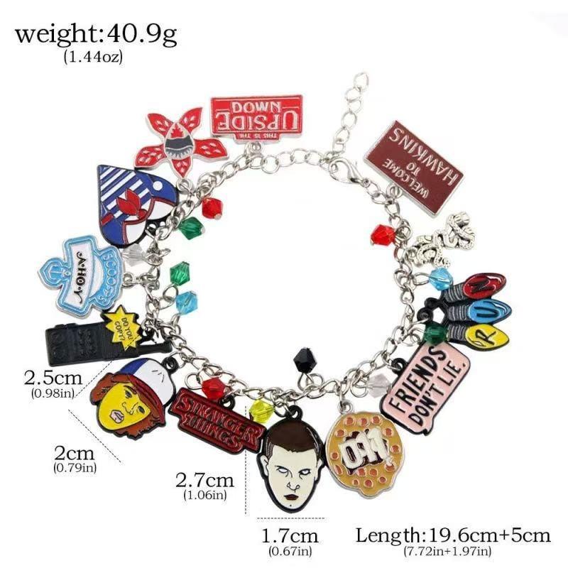 Странный металлический брелок-пластина ABXYZ Брелок для ключей автомобиля Подвеска для сумки Браслет Хэллоуин Косплей Украшения для женщин и мужчин