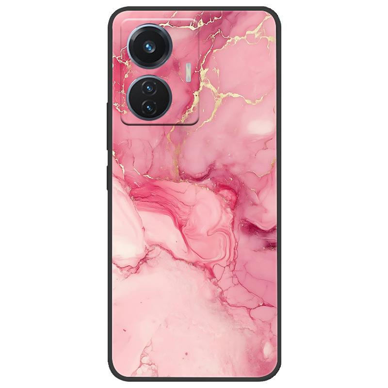 Для vivo T1 4G Y55 4G iQOO Z6 44 Вт V2153 Чехол Мраморный Мягкий Матовый Силиконовый Чехол на Заднюю Панель Для Vivo T1 44 Вт Полная Защита Чехол для Телефона