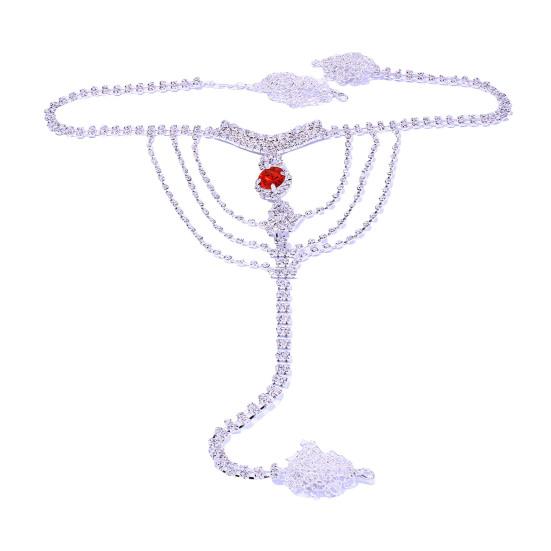 Rhinestone Panty Chain Adjustable Length Brief Chain Strap with Sparkling Rhinestones Sexy Women Body Chain Jewelry Gift