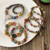 Summer Color Ceramic Bracelet Retro Chinese National Wind String Jewelry