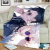 Warm Flannel Blanket Jujutsu Kaisen Pattern for Bedrooms, Sofas, Beds, Chairs, Picnics, Travel