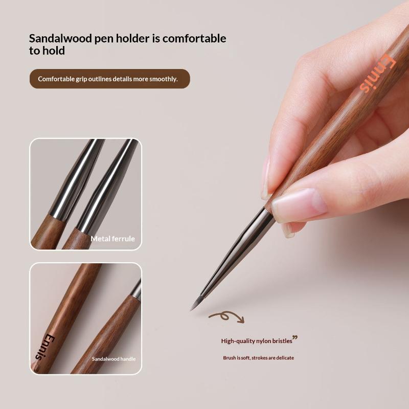 Sandalwood Detail Nail Art Pen Brush 7Mm Paintings Pen Outlining Pen Carving Pen Nail Phototherapy Pen Manicure Tool