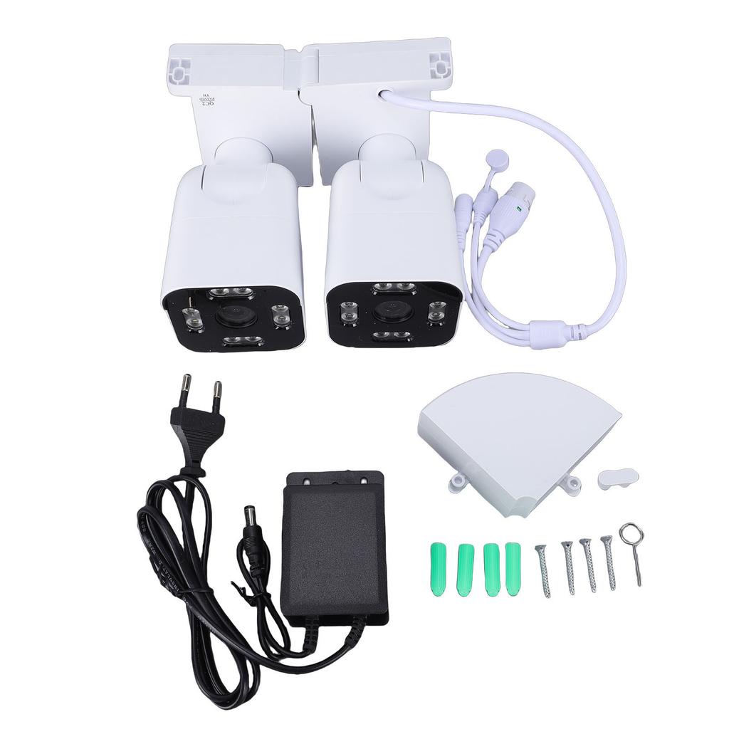 Dual Lens Outdoor Cameras 2.5K 5MP House Camera Wired Plug in WiFi Security Camera with Microphone Sound Video PTZ Auto