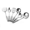Stainless Steel Kitchen Utensil Set - Frying Spatula, Wok Spatula, Soup Ladle, Slotted Spoon.