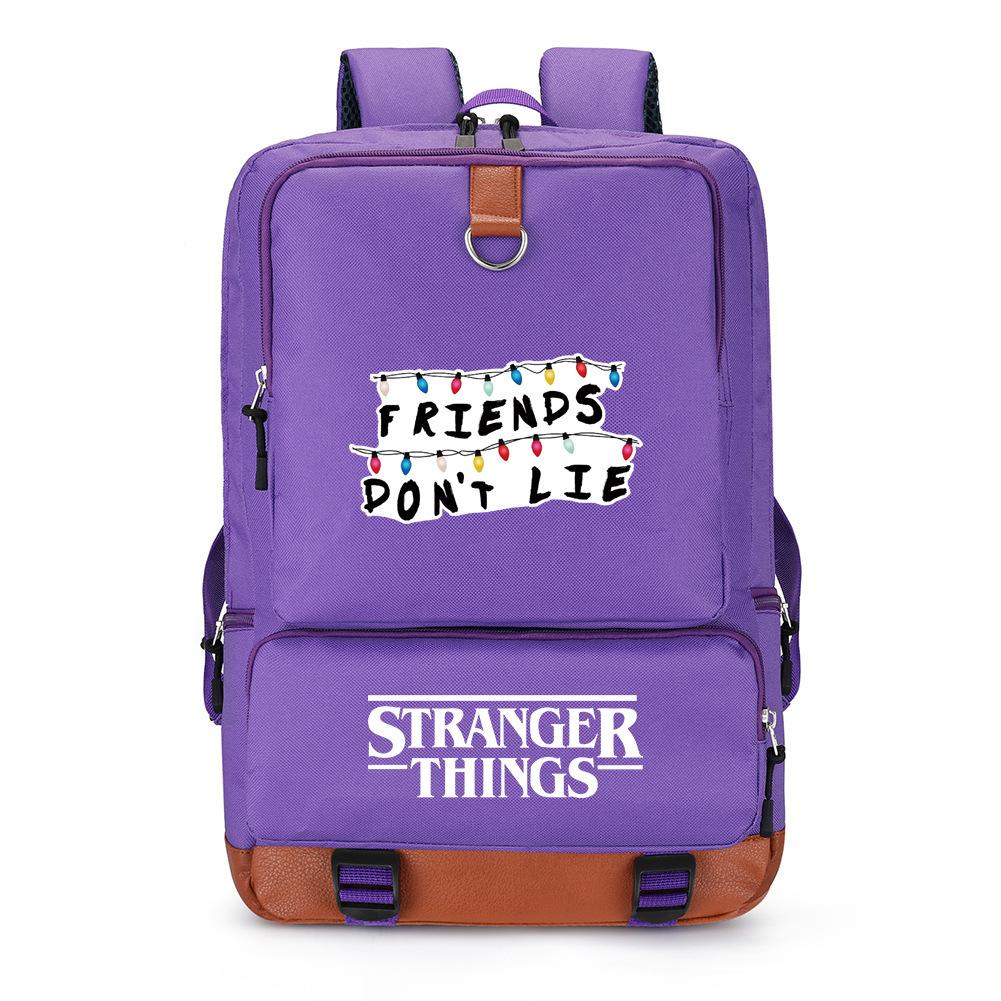 American Tv Stranger Things Stranger Things Backpack Student Backpack Elementary And Secondary School School Bag