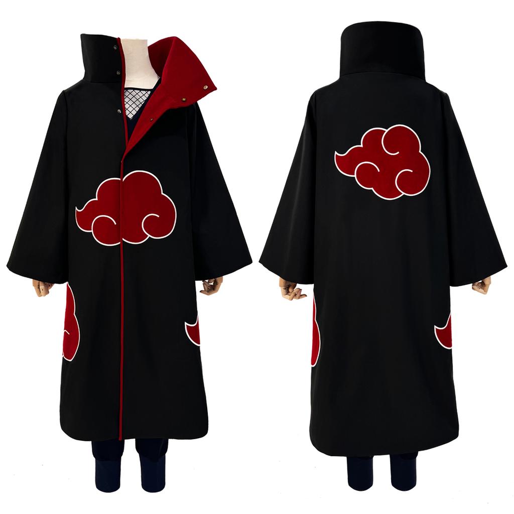 HOLOUN Uchiha Itachi Sasuke Anime Cosplay Costume Embroidery Hawk Team Cloak Pain Konan Sasori Halloween Christmas S-2XL