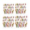 1:75 to 1:200 Scale Train Painted People Figures Female Male Sitting Model