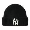 Корейская шерстяная унисекс вязаная шапка бини MLB - Вышивка логотипа NY, Теплая для осени и зимы, Стиль M0726
