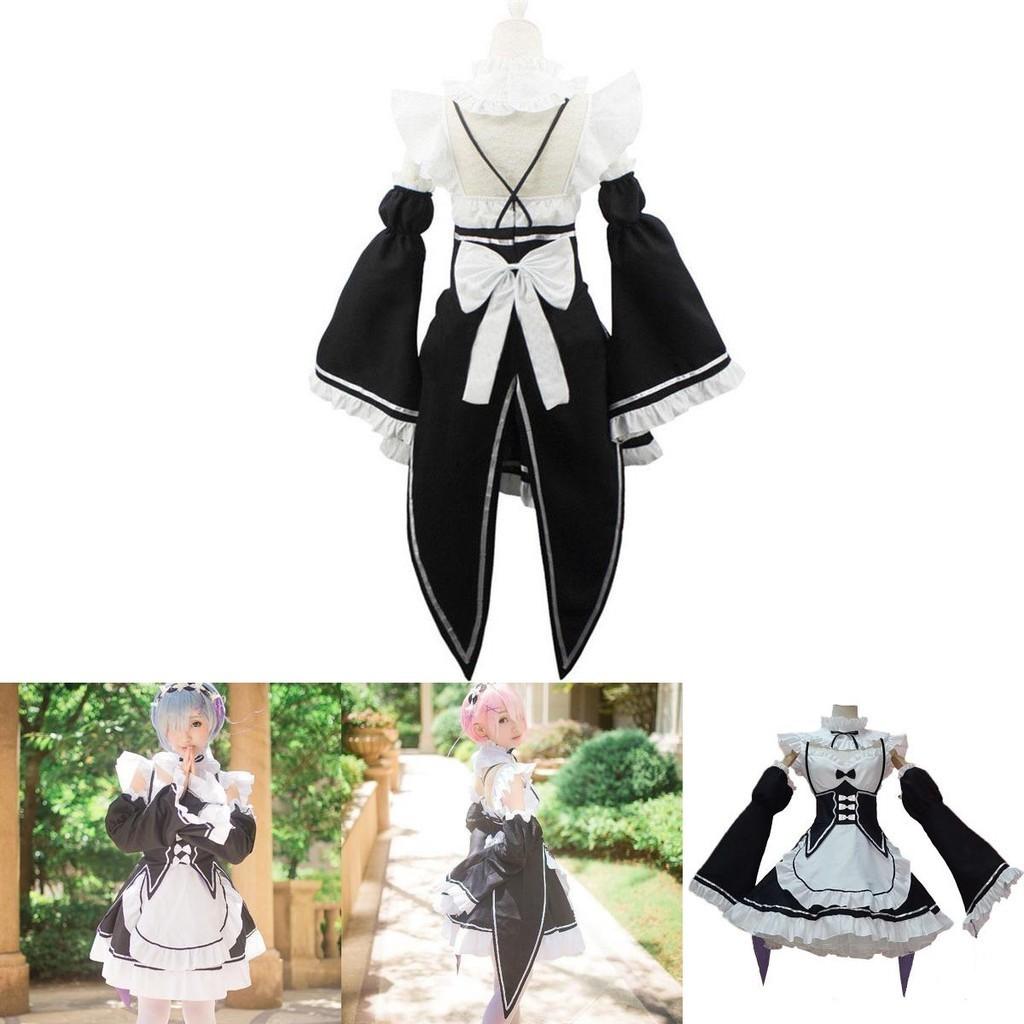 Изысканный костюм для косплея Rezero Kara Hajimeru Lsekai Seikatsu Близнецы Рэм/Рем Платье горничной с идеальными швами