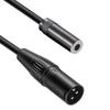 Luxferre XLR To 3.5mm Microphone Converter Cable, XLR To 3.5mm Stereo Mini Plug Cable, 3.5mm Female To Canon Cord, 6N OFC 3.5mm Female Extension Cord,