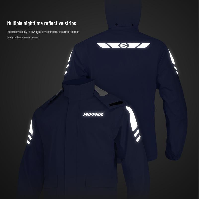 Motorcycle Riding Raincoat Set: Waterproof Outdoor Suit with Shoe Covers