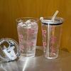 Bowknot Straw Cup Plastic Water Bottle New Coffee Cup