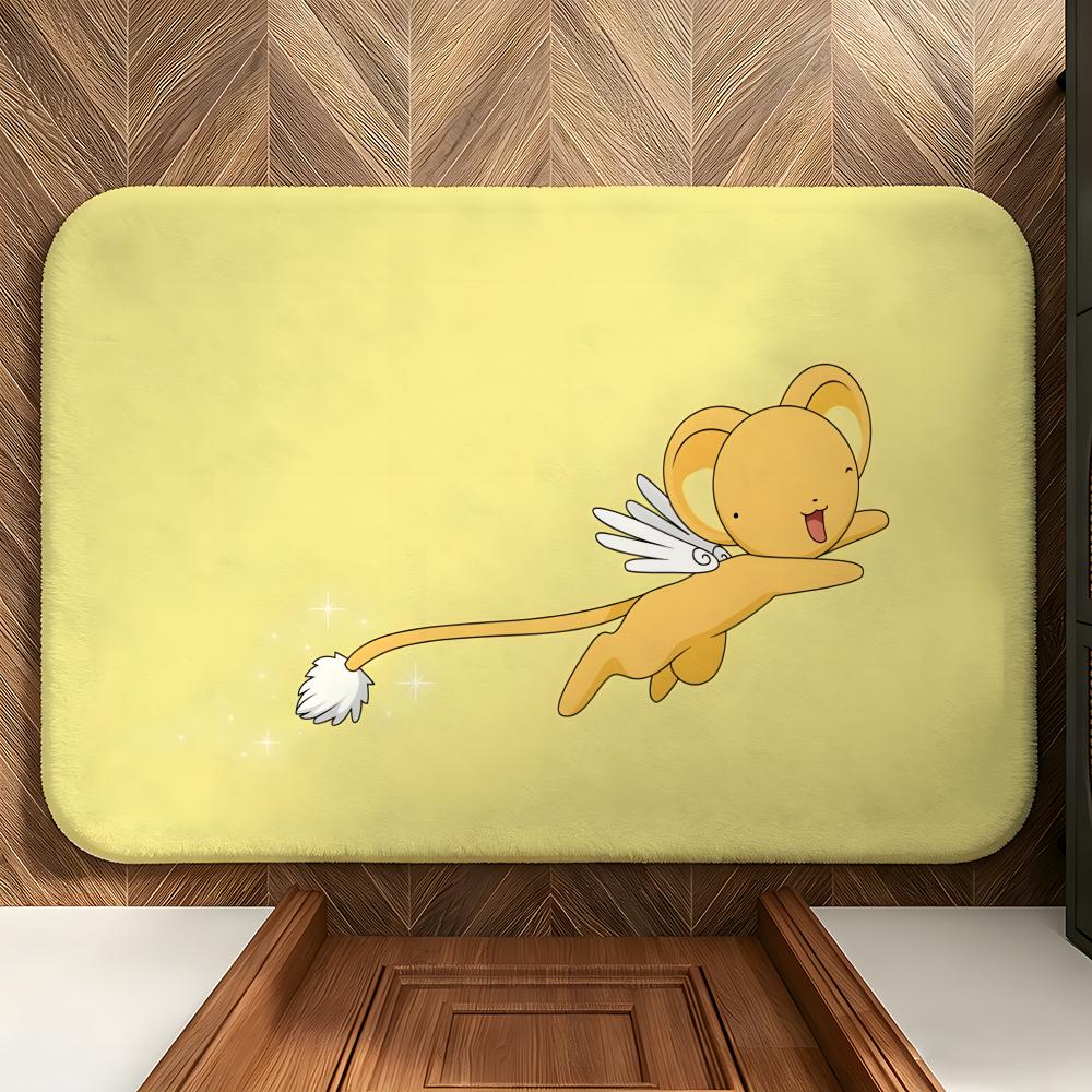 Anime C-Cardcaptor S-Sakura Floor Mat Soft Flannel Floor Mat Suitable for Entryways, Living Rooms, Bedrooms, and Bathrooms