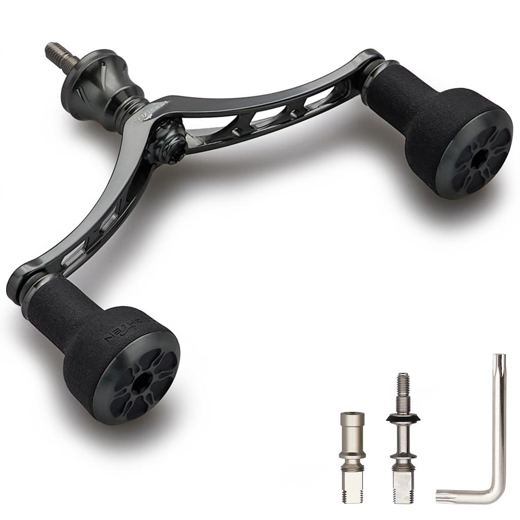 ВЫСОТА 98 мм Катушка Совместимая с Shimano и Daiwa Спиннинговая Серия TPE Серая Ручка, Катушки, (Тьма (22СТЕЛЛА/23ЭЙРИТИ)) (HT9305)