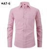 Men's Comfortable Small Plaid Shirts Long Sleeve Shirt Casual Business Plaid Shirt for Men Lightweight Work Breathable Lapel Shirts
