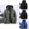 Men's Winter Warm Duck Down Jacket With Thick Hood And Adjustable Cuffs