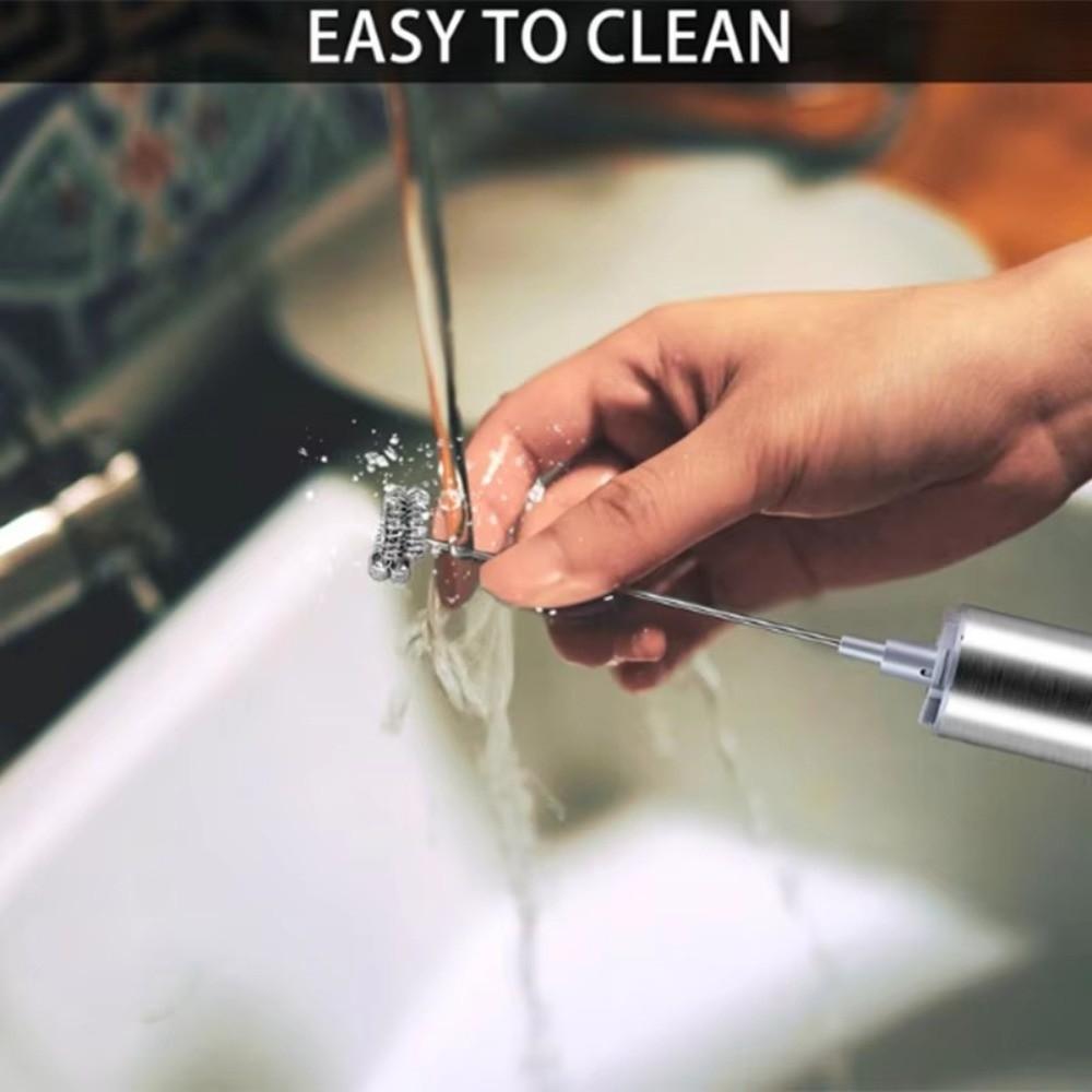 Stainless Steel Electric Milk Frother Portable Coffee Frother Handheld Frother  Barista Use