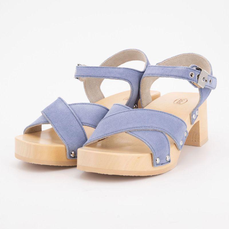 Женские голубые сандалии на каблуке pescura glacial SCHOLL