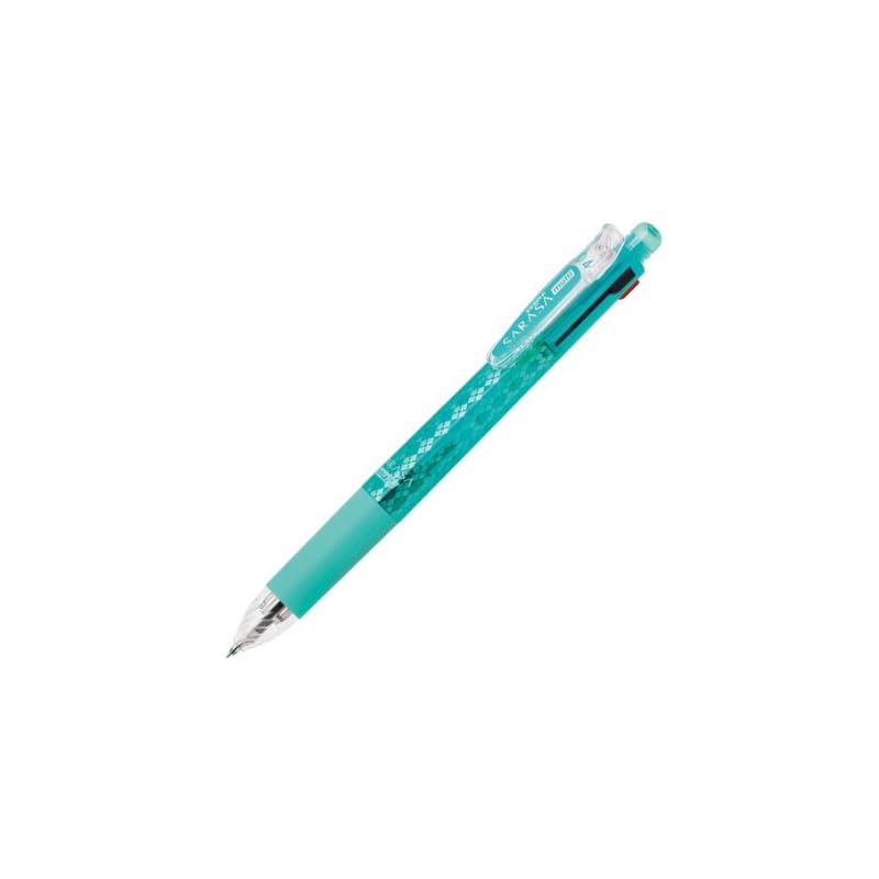 Многофункциональная ручка Zebra, 4 цвета + Механический карандаш, Sarasa Multi 0.4 Сине-зеленая P-J4SAS11-BG