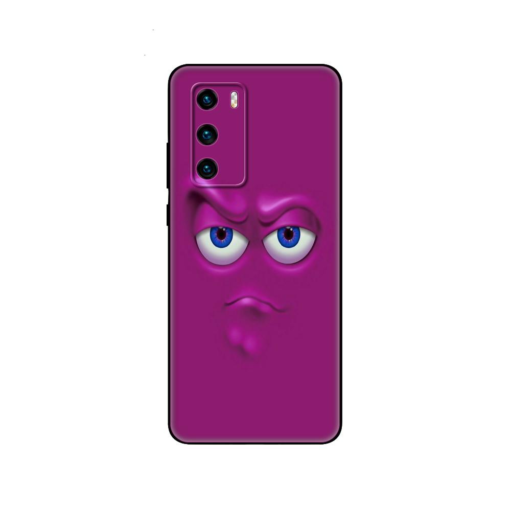 Black Tpu Case For Huawei P30 Lite P30 Pro P40 Case For Huawei P40 LITE E P Smart 2020 Case Cover Funny Face